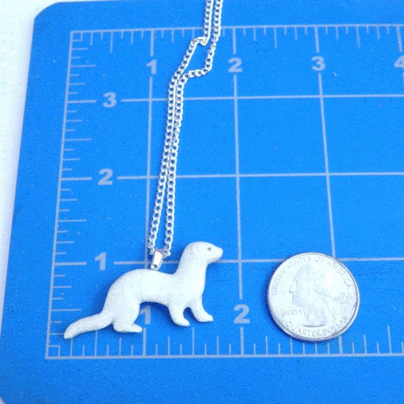 Artisan Albino ferret Necklace 736 - Picture 8 of 10